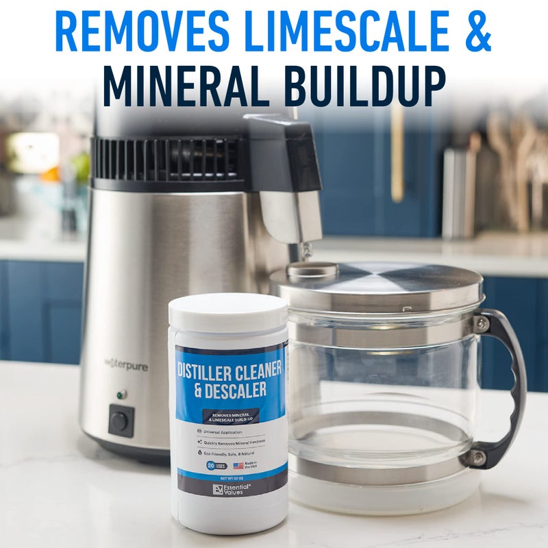 Essential Values Distiller Cleaner Descaler - 2 LBS Water Distiller Cleaner - Citric Acid for Cleaning Powder for Distilling Machines, Kettles - Remove Limescale & Mineral Buildup - Image 2